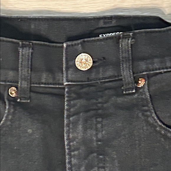 Express Slim High Rise Distressed Women Jeans Sz 4R - Picture 9 of 10